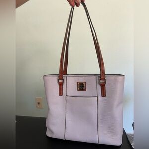 Dooney & Bourke powder blue leather shoulder bag